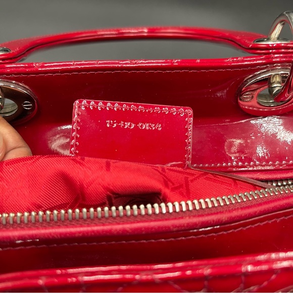 Lady Dior Red Patent Leather (Large) - Picture 2 of 16
